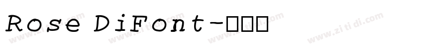 Rose DiFont字体转换